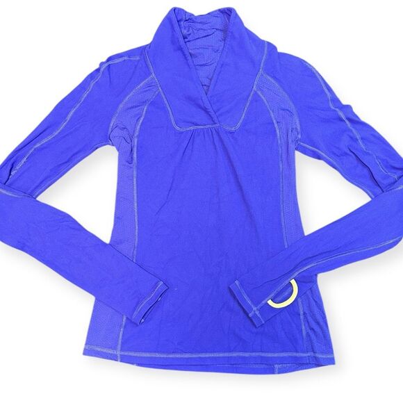 LULULEMON Women’s Cobalt Blue Run: Trail Tech Long Sleeve Pullover Size 4 - Picture 2 of 4